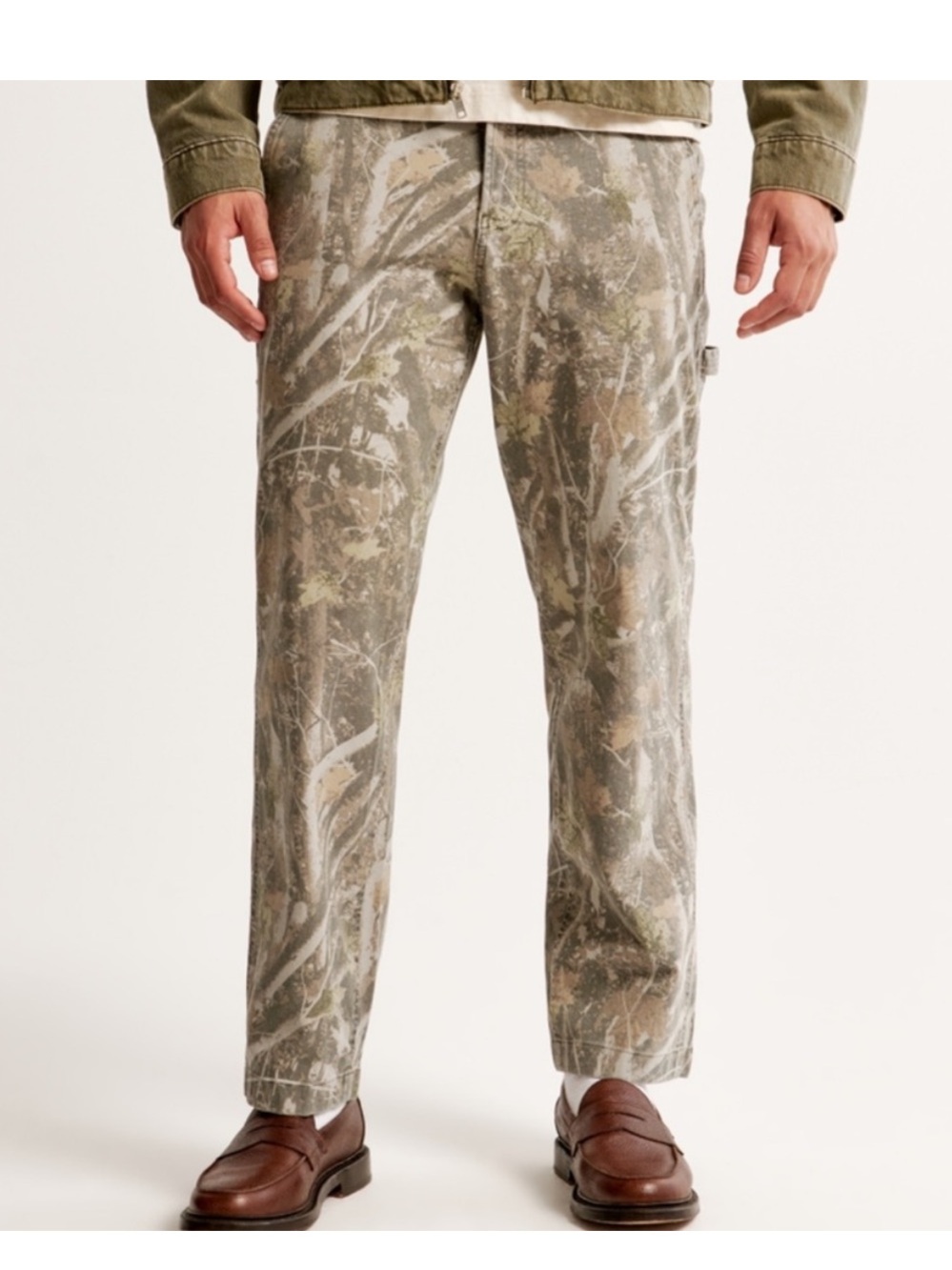 Abercrombie & Fitch athletic loose workwear pants camo print 30x30